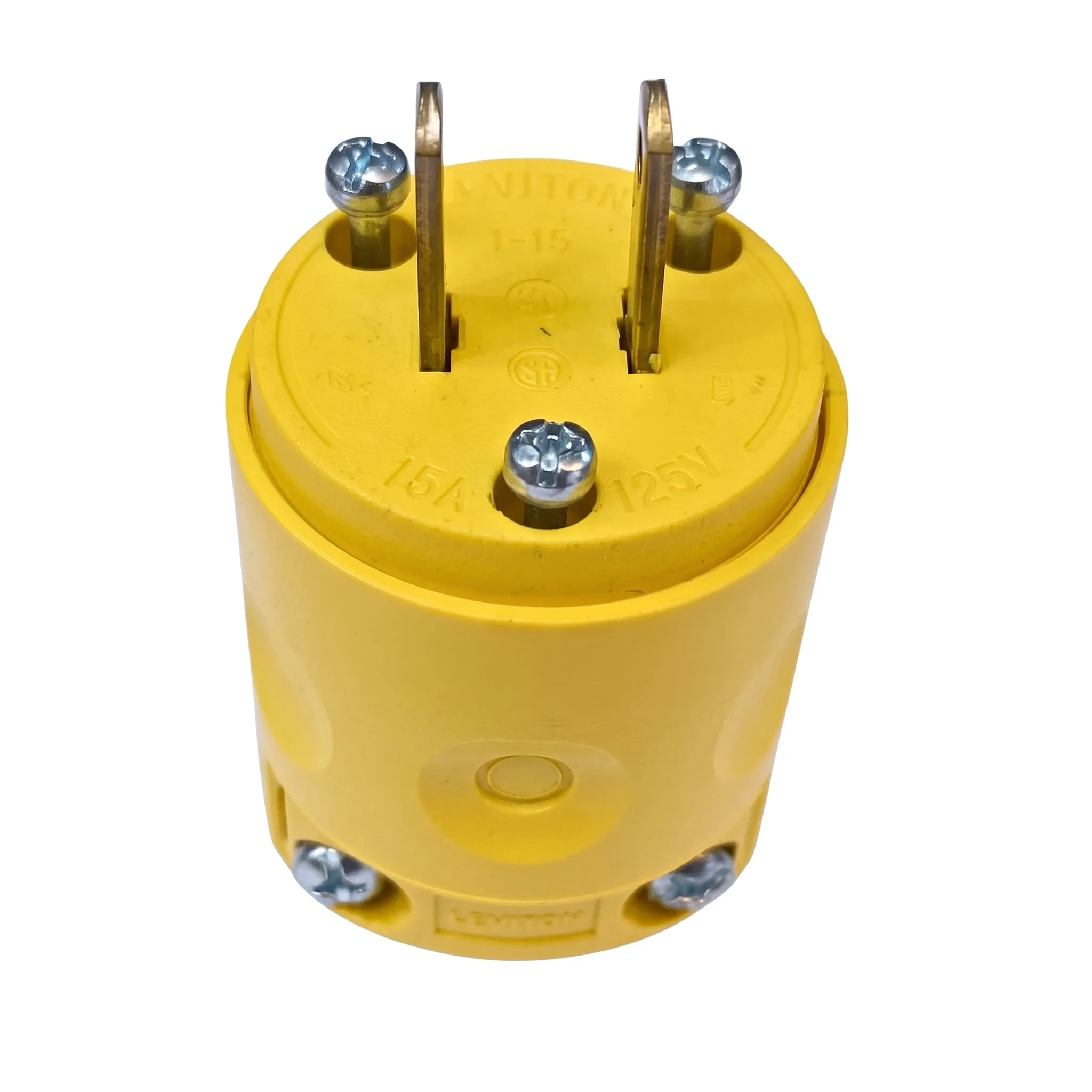ENCHUFE LEVITON 2P PLANO 15A 125V/220V 115PV AMARILLO