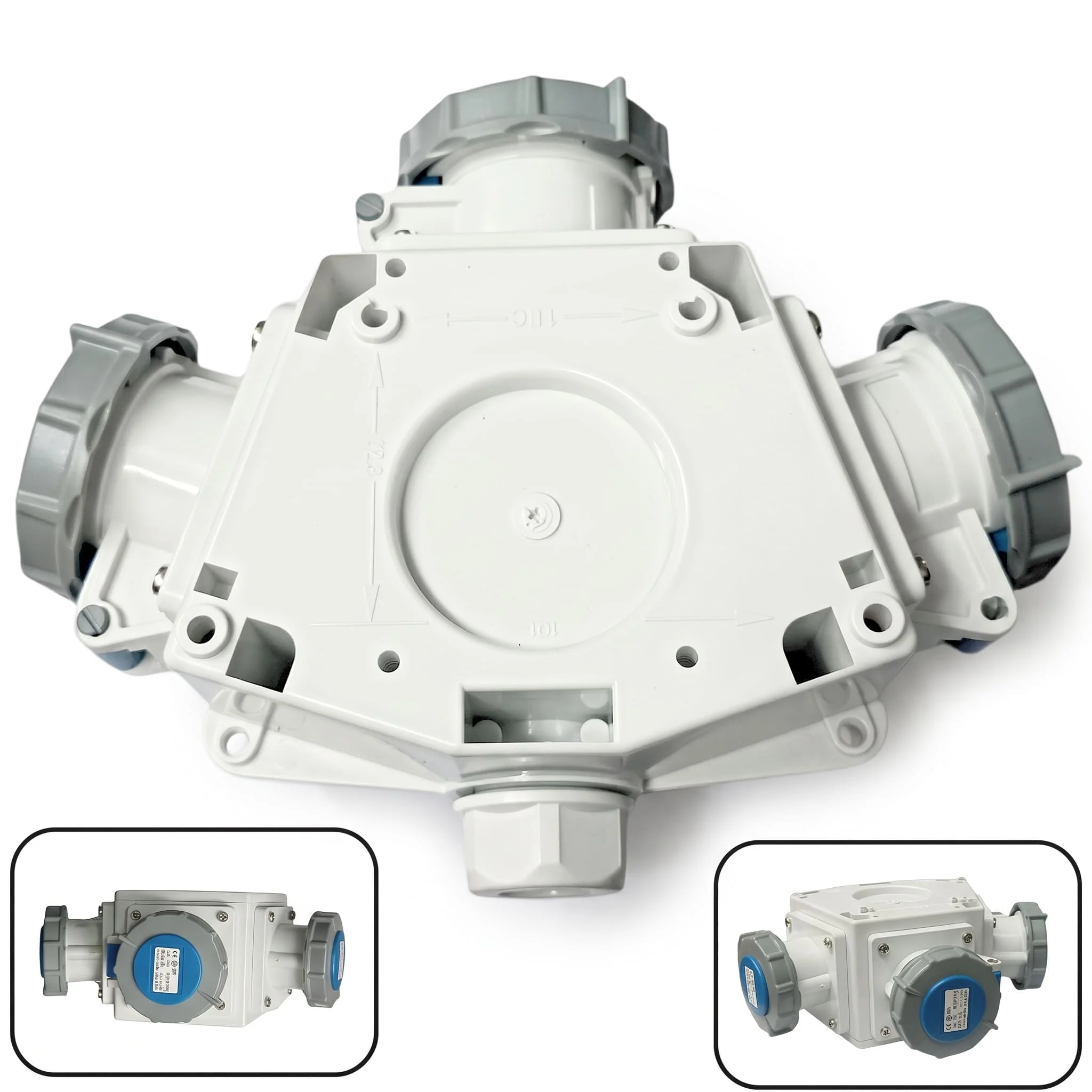 PULPO DELTABOX 16A 2P+T 6H TOMA TRIPLE IP67 TAILEC